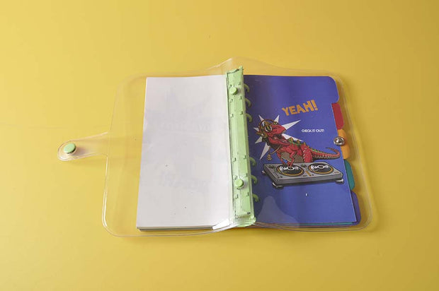 Transparent DJ Dinosaur Loose Leaf Notebook