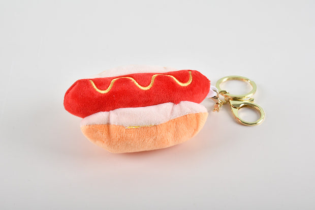 Hotdog Keychain back