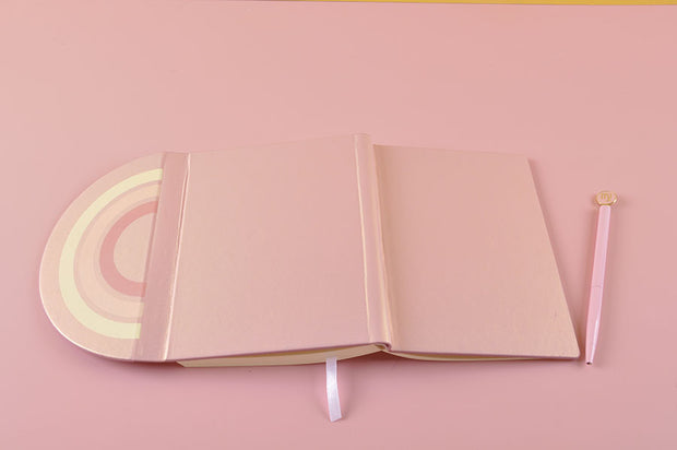 Pink Bainbow Pu Notebook Set details