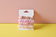 Setof Thin Scrunchies 4Pcs/set-pink