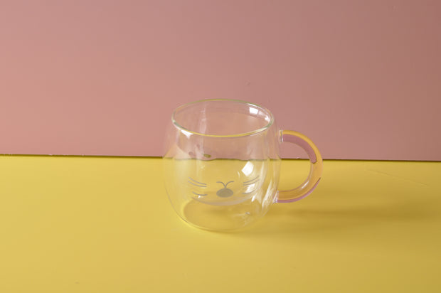 Double Wall Cat Glass Cat Coffee Cup
