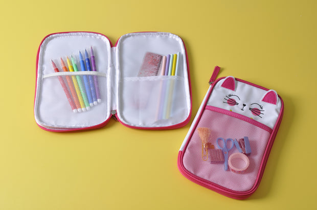  gifts-master | Pink Cat Multi-functional Pouch Cosmetic Pouch Pencil Organizer Pencil Case parts