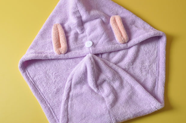 Rabbit Drying Hair Towel Turban