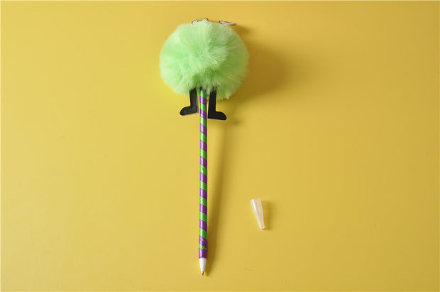 gifts-master | Cute Frog Pom Pom Plush Ball Point Pen parts