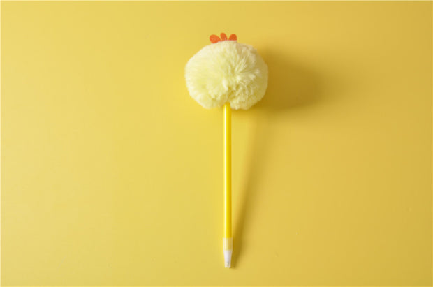 gifts-master | Chicken Pom Pom Ballpoint Pen Cute Fluffy Pen shop now