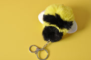 Bee Pom Pom Bag Charm Pendant Keychain