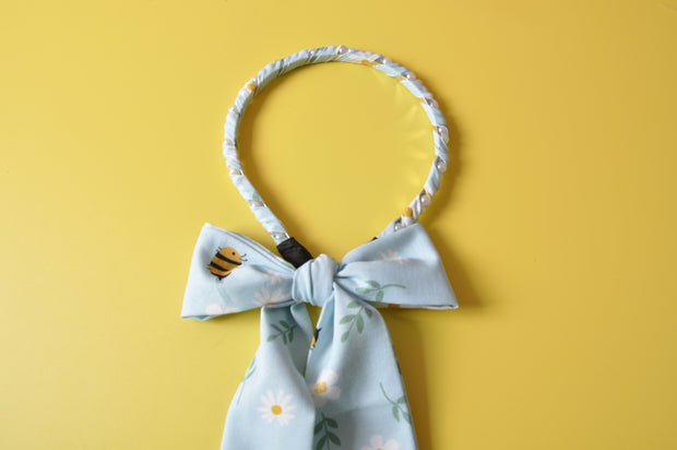  gifts-master | Spring,Daisy and Bees Headband with bowknot and long ribbon high quality