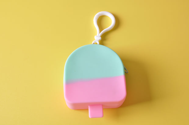  gifts-master | Silicone Ice-cream Pop it Wallet with carabiner on sale