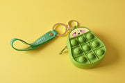gifts-master | Avocado Silicone Fidget Toy Pop it Coin Purse with Strap