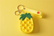 Pineapple Silicone Pop it Coin Purse Fidget Toy Wallet