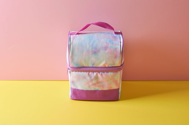 Tie Dye Iridescent Insulated Lunch Bag for Girls