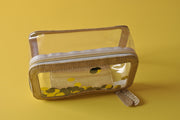 gifts-master | Clear Glitter Cosmetic Pouch Makeup Bag with Golden Sequin