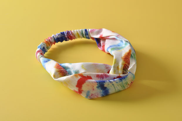 gifts-master | Iridescent Tie Dye Soft Knotted Headband parts