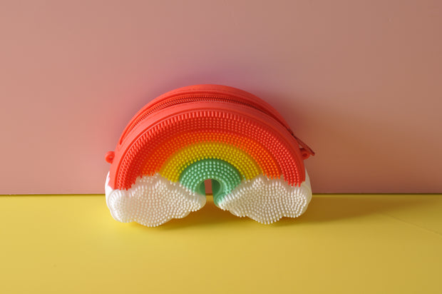  gifts-master | Rainbow Silicone Fidget Pop it Shoulder Bag Purse with Massage Brush china