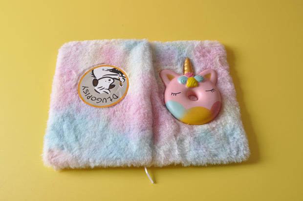  gifts-master | Squishy Stress Relief Donut Unicorn Furry Notebook Diary A5 best price