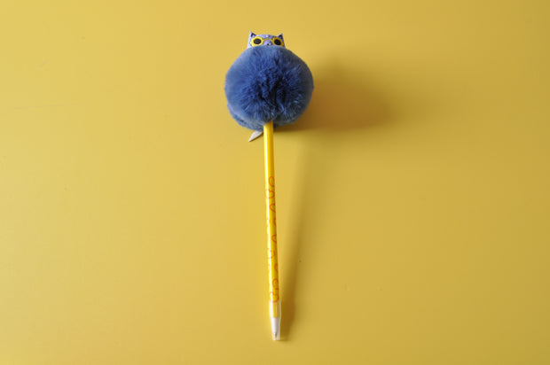 Cute Cat/Owl Pom Pom Ballpoint Pen