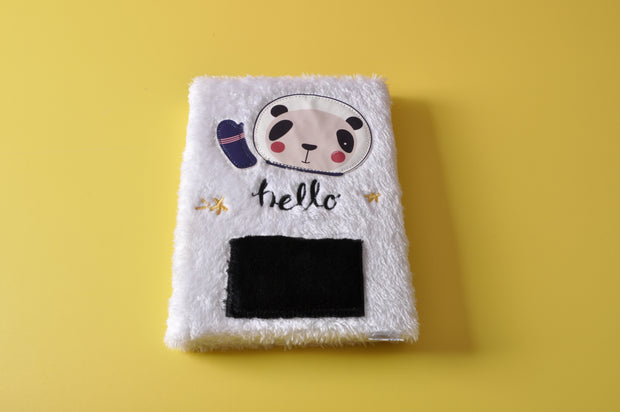 Space Panda White Colour Plush Journal A5 Notebook