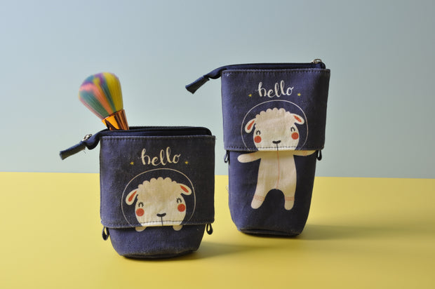  gifts-master | Space Sheep Canvas Cotton Standing Telescopic Pop Up Pencil Case high quality