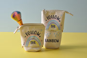  gifts-master | Rainbow Canvas Cotton Stand up Telescopic Pop Up Cosmetic Pouch Pencil Case on sale