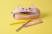 gifts-master | Big Mouth Pink Cat Pen Pouch Flat Pencil Case