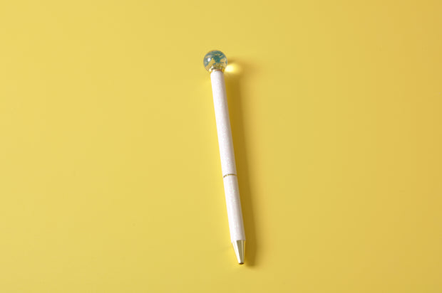 Flower Globe Metal Ballpoint Pen Elegant Pens for Ladies