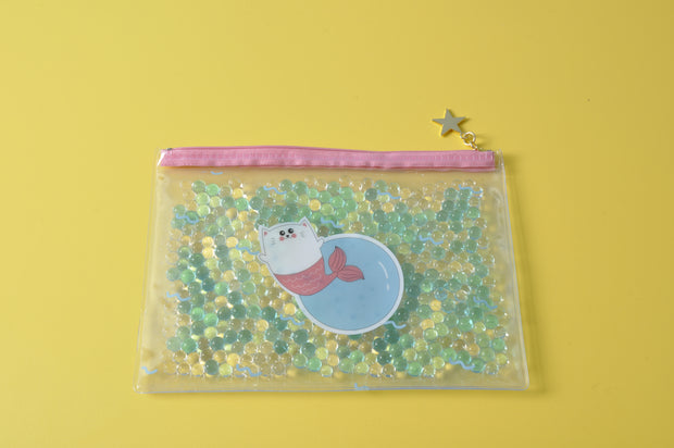 gifts-master | "Mermaid Vibe" Clear Pencil Case/Cosmetic Pouch with Gel Bead price