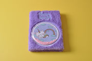 Purple Unicorn Plush Furry Notebook/Diary/Journal