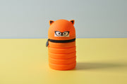  gifts-master | Stand Up Fox in Glasses Telescopic Silicone Pen Holder Pencil Case on sale
