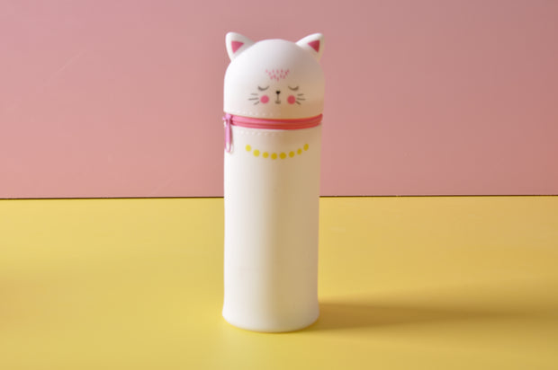 Silicone Stand Up Cat Queen Pencil Case