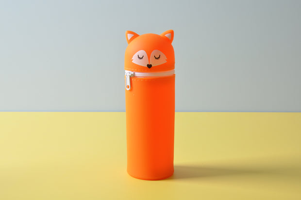 Silicone Stand Up Fox Pencil Case Pen Holder