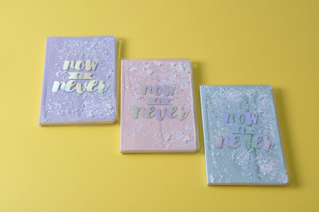 gifts-master | Irridescent Printed Liquid Glitter Notebook