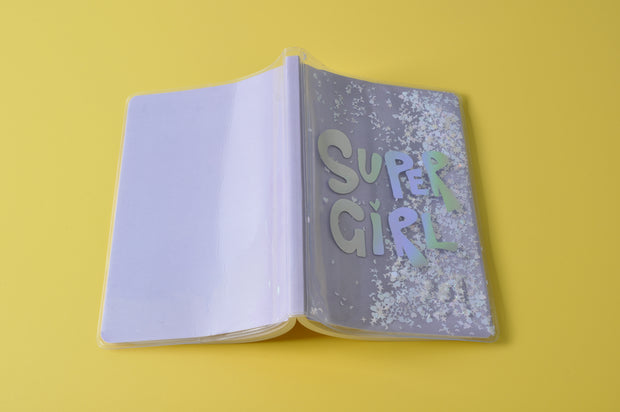 gifts-master | "Super Girl" Irridescent Printed Liquid Glitter Notebook/Journal price