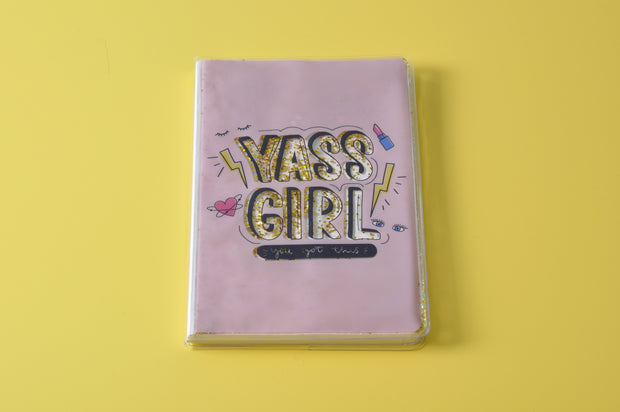 "Yass Girl" Liquid Glitter Notebook/Journal