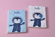 "Hello Space Penguin" Liquid Glitter Notebook/Journal