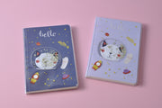 "Hello Space Cat" Liquid Glitter Notebook/Journal