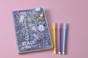 gifts-master | "Space Adventure" Liquid Glitter Notebook/Journal on sale