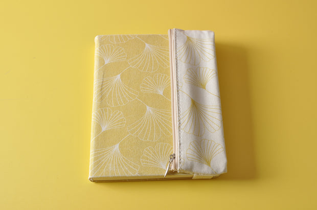 gifts-master | Natural Ginkgo Leaf Fabric Diary and Pencil Case Set price
