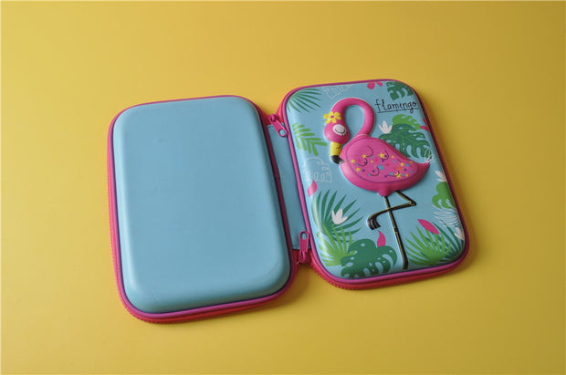 gifts-master | Flamingo 3D EVA  Stationery Organizer Big Capacity Pen Storage Box Cute Pencil Case for Students on sale
