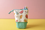 gifts-master | Summer Fruits Canvas Cotton Telescopic Standing Pop Up Pen Holder Pencil Case parts