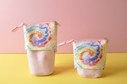 gifts-master | Tie Dye Canvas Cotton stretchedable Standing Pop Up Pen Holder Pencil Case parts