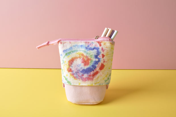 gifts-master | Tie Dye Canvas Cotton stretchedable Standing Pop Up Pen Holder Pencil Case china