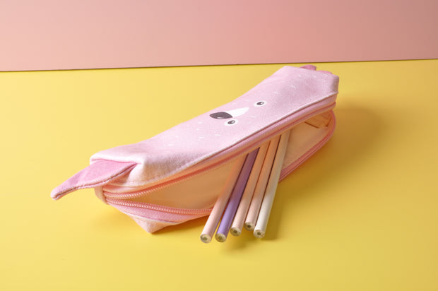 gifts-master | Eco-Friendly Flamingo Canvas Cotton Pencil Case Big Capacity Pen Pouch online shop