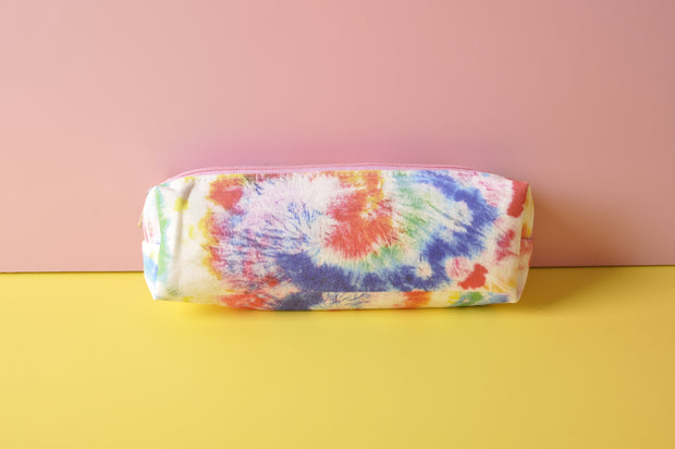 Eco-Friendly Tie Dye Pencil Case Cotton Cosmetic Pouch Toitery Bag