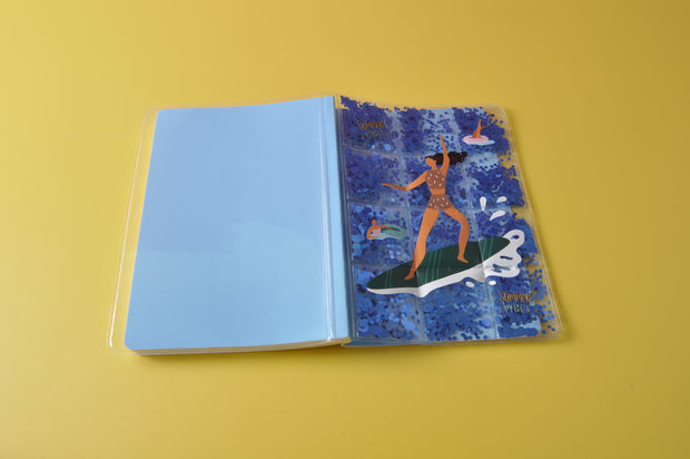 gifts-master | 12-GRID SUMMER SURFING GIRLS SEQUIN NOTEBOOK in sale