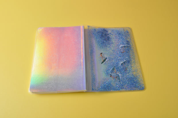 gifts-master | FLOATING SURFING GIRLS LIQUID GLITTER NOTEBOOK parts