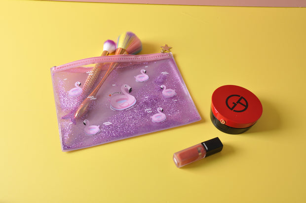 gifts-master | FLAMINGO LIQUID GLITTER PENCIL CASE/COSMETIC POUCH online shop