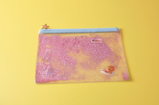 gifts-master | FLOATING SWIMMERS LIQUID GLITTER PENCIL CASE/COSMETIC POUCH price
